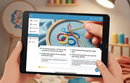 Aplicación Innovadora para Aprender Bordado Fácilmente